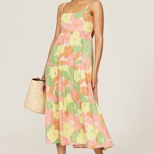 Social Standard by Sanctuary Ladies Smocked Back Dress in Fiesta Print